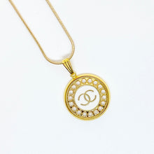 Load image into Gallery viewer, Repurposed CC Pearl Round Necklace