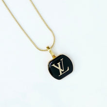 Load image into Gallery viewer, Repurposed LV Black Necklace