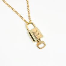 Load image into Gallery viewer, Repurpose LV Lock and Key Necklace