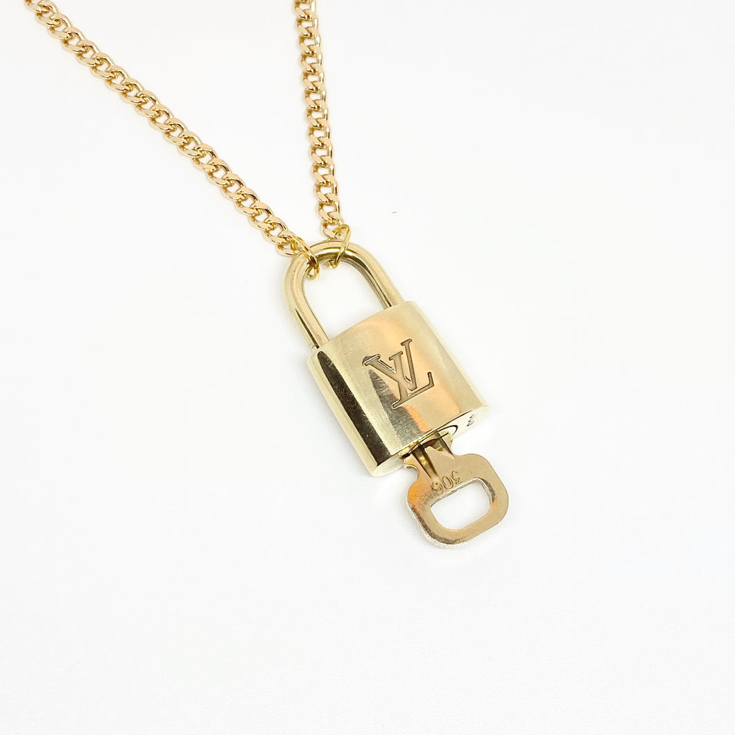 Repurpose LV Lock and Key Necklace