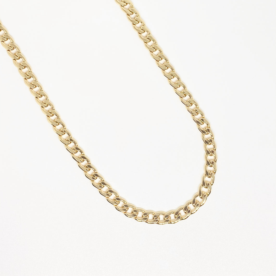 6mm Cuban Link 18K Gold Filled Chain Necklace